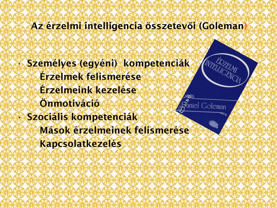 felismerése Érzelmeink kezelése Önmotiváció