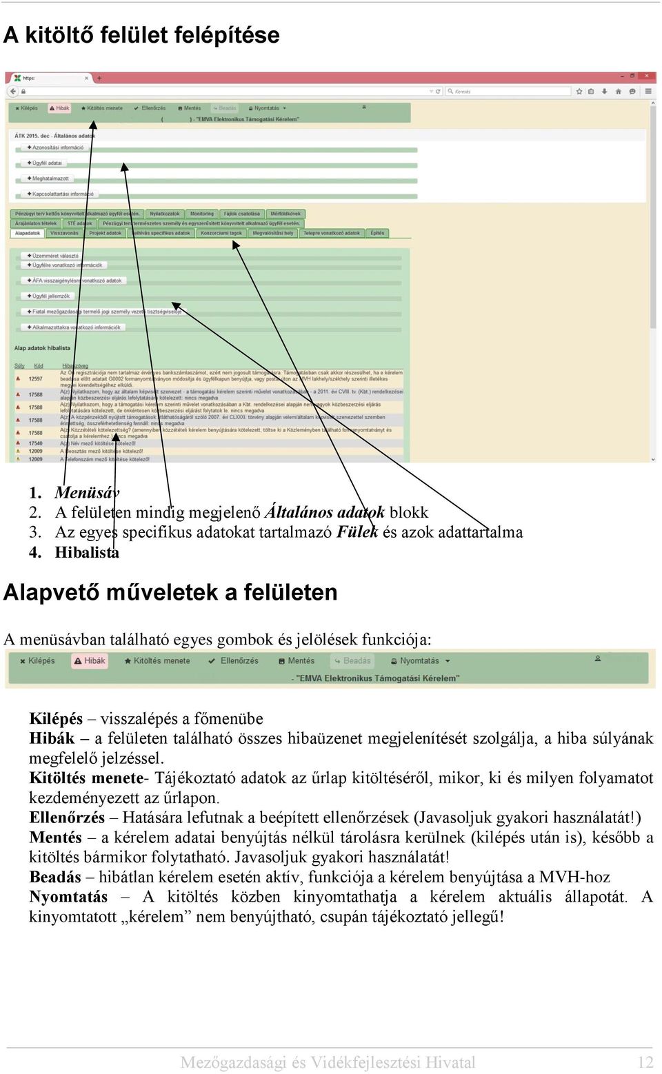 szolgálja, a hiba súlyának megfelelő jelzéssel. Kitöltés menete- Tájékoztató adatok az űrlap kitöltéséről, mikor, ki és milyen folyamatot kezdeményezett az űrlapon.