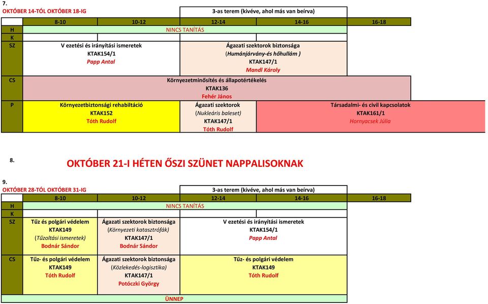 János TA161/1 ornyacsek Júlia 8. OTÓBER 21-I ÉTEN ŐI ÜNET NAALISONA 9.