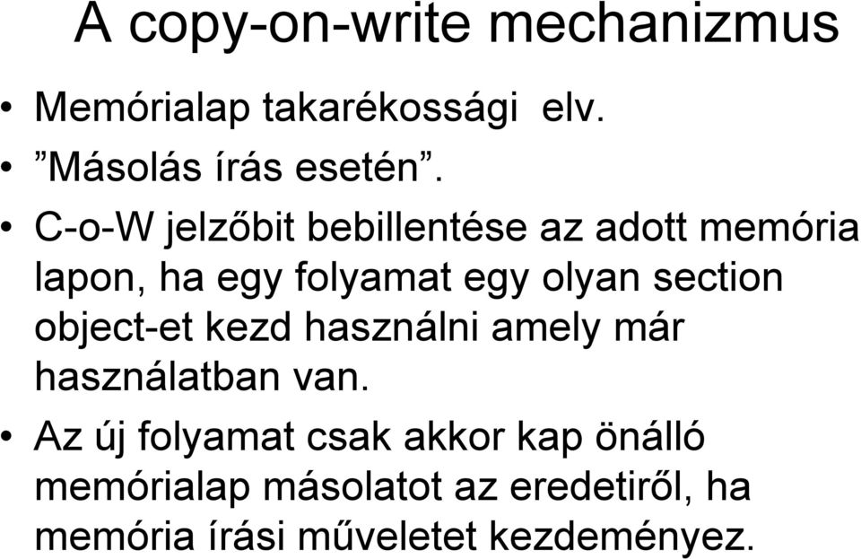 section object-et kezd használni amely már használatban van.