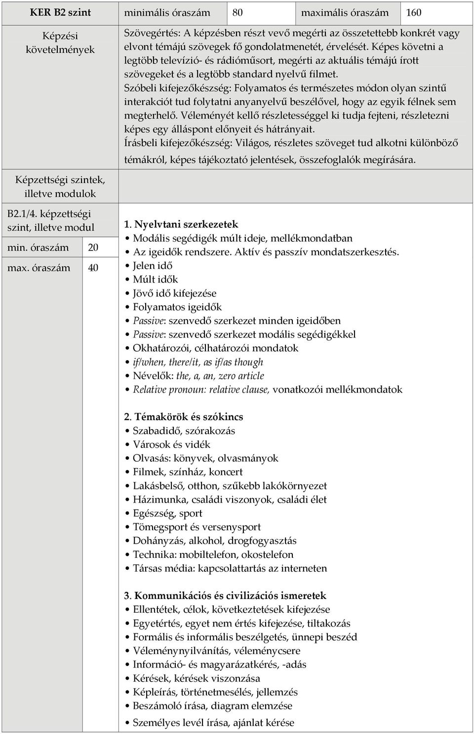 A programkövetelmény moduljai - PDF Ingyenes letöltés