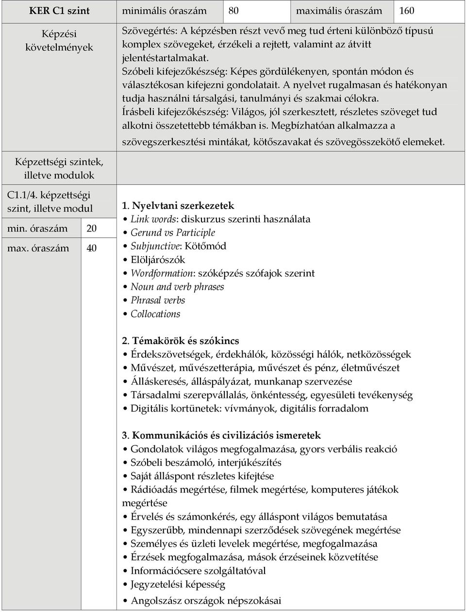A nyelvet rugalmasan és hatékonyan tudja használni társalgási, tanulmányi és szakmai célokra.