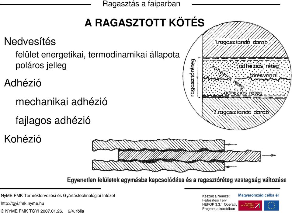 jelleg Adhézió mechanikai adhézió fajlagos