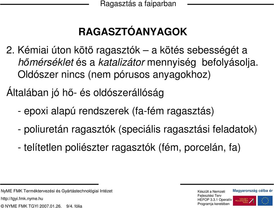 Ragasztás a faiparban - PDF Ingyenes letöltés