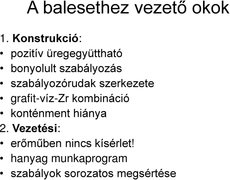 szabályozórudak szerkezete grafit-víz-zr kombináció