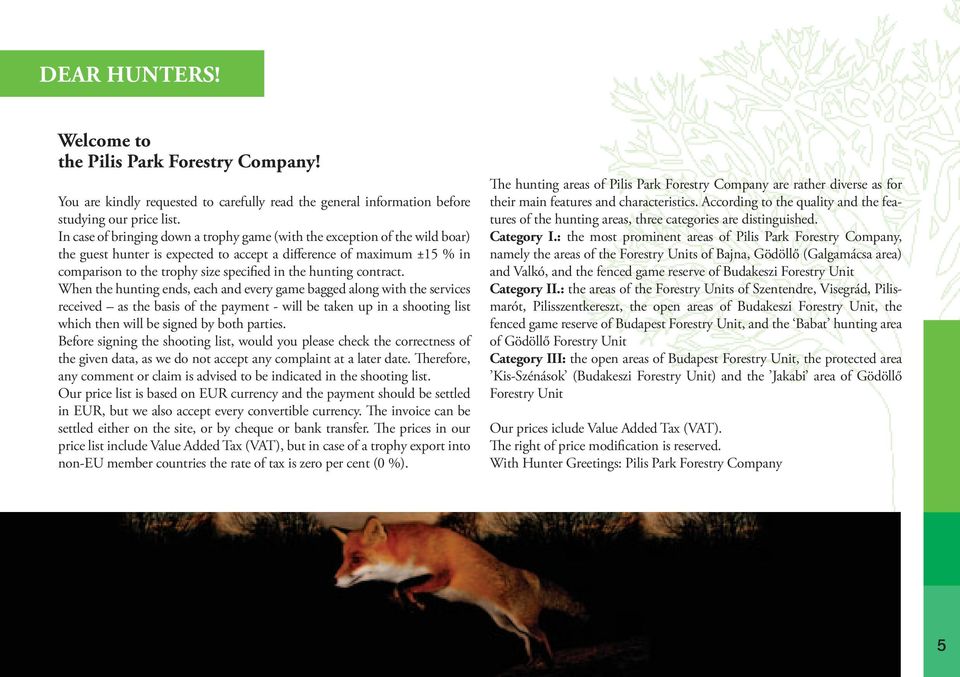 hunting contract.