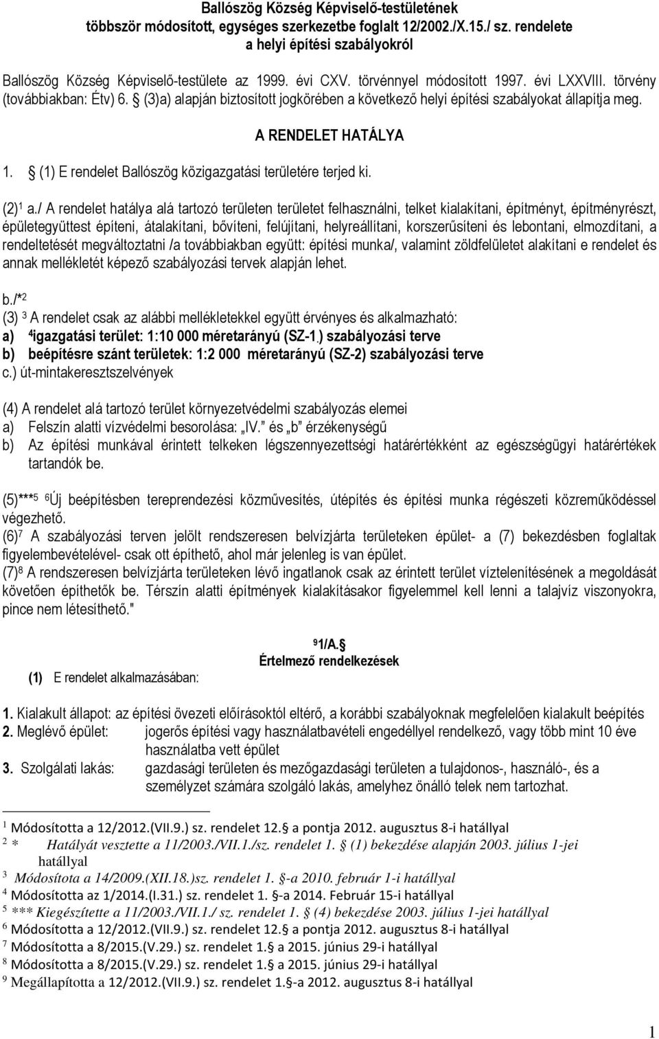 (1) E rendelet Ballószög közigazgatási területére terjed ki. (2) 1 a.