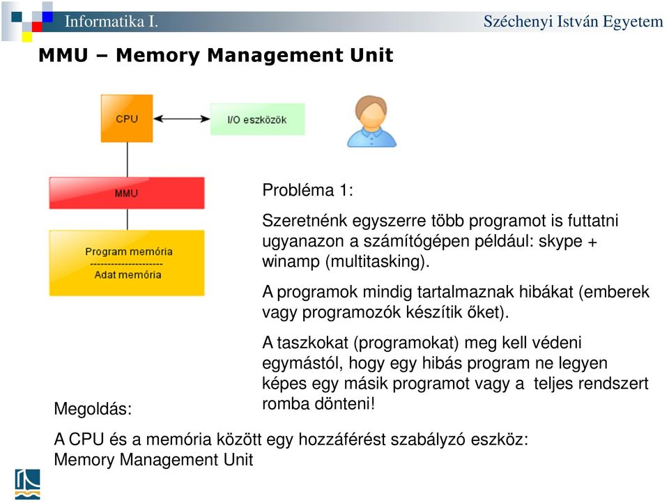 A programok mindig tartalmaznak hibákat (emberek vagy programozók készítik őket).