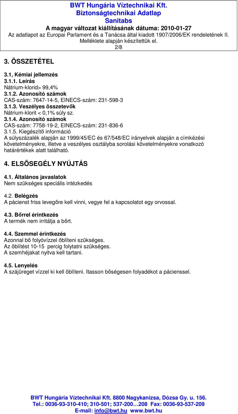 192, EINECSszám: 2318366 3.1.5.