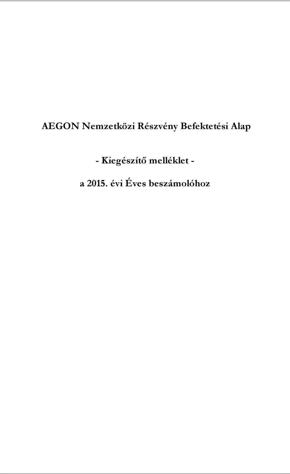 Alap - Kiegészítő