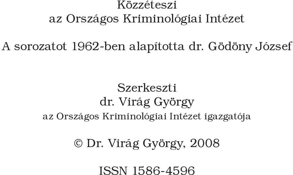 Gödöny József Szerkeszti dr.