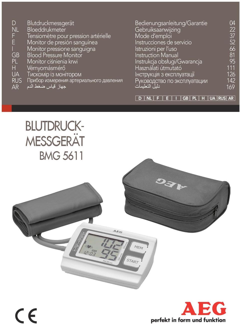 Bedienungsanleitung/Garantie 04 Gebruiksaanwijzing 22 Mode d emploi 37 Instrucciones de servicio 52 Istruzioni per l uso 66 Instruction Manual 81
