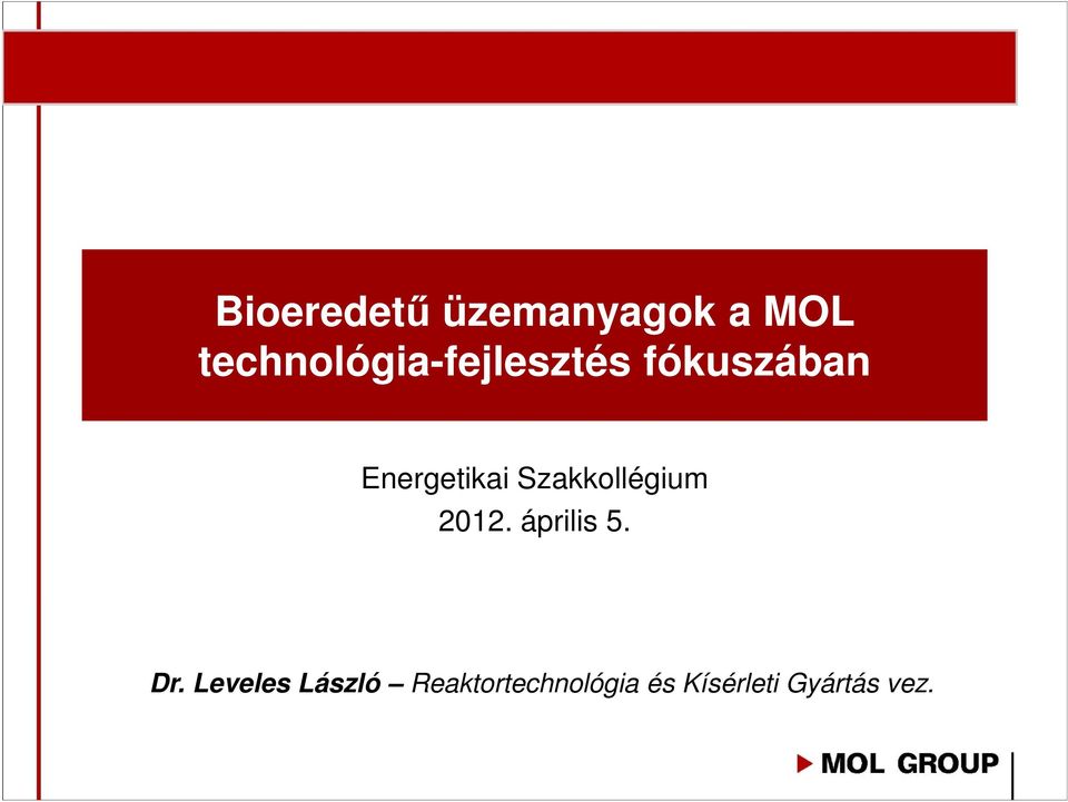 Energetikai Szakkollégium 2012. április 5.