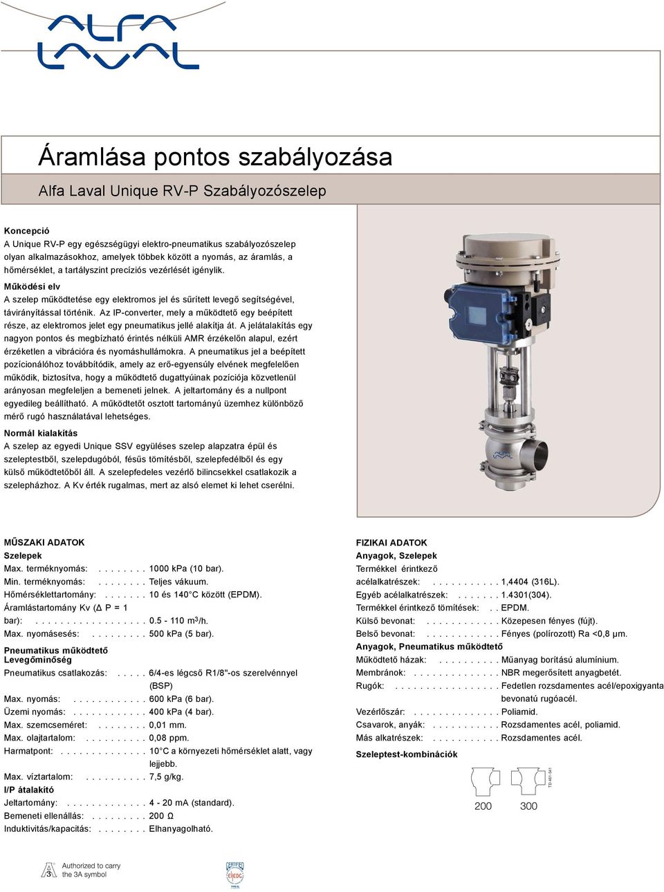 történik Az IP-converter, mely a működtető egy beépített része, az elektromos jelet egy pneumatikus jellé alakítja át A jelátalakítás egy nagyon pontos és megbízható érintés nélküli AMR érzékelőn