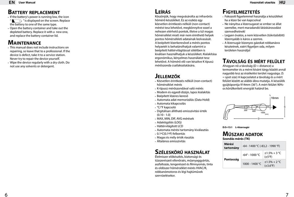 Maintenance This manual does not include instructions on repairing, so leave that to a professional. If the device is defect, take it to a service station. Never try to repair the device yourself.