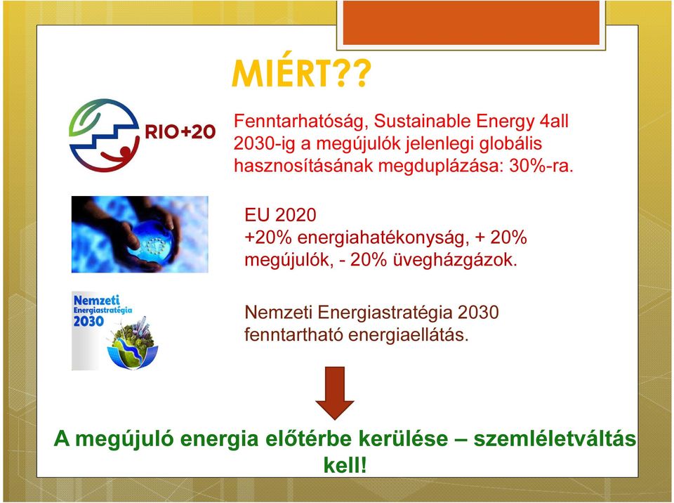 globális hasznosításának megduplázása: 30%-ra.