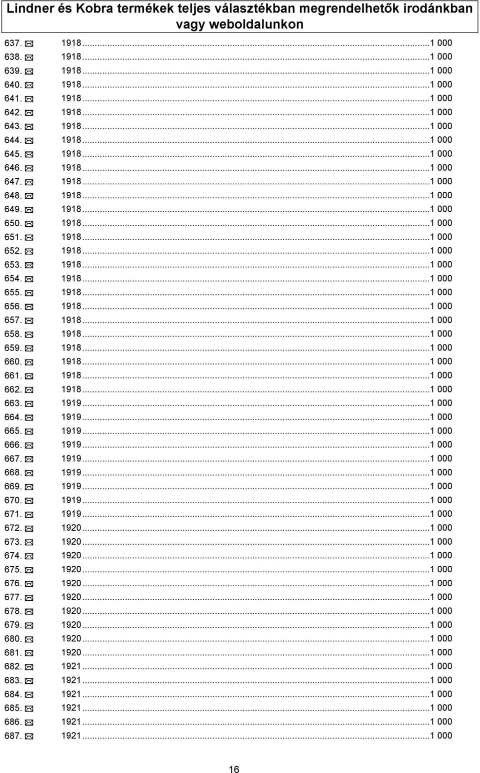 1918...1 000 655. 1918...1 000 656. 1918...1 000 657. 1918...1 000 658. 1918...1 000 659. 1918...1 000 660. 1918...1 000 661. 1918...1 000 662. 1918...1 000 663. 1919...1 000 664. 1919...1 000 665.