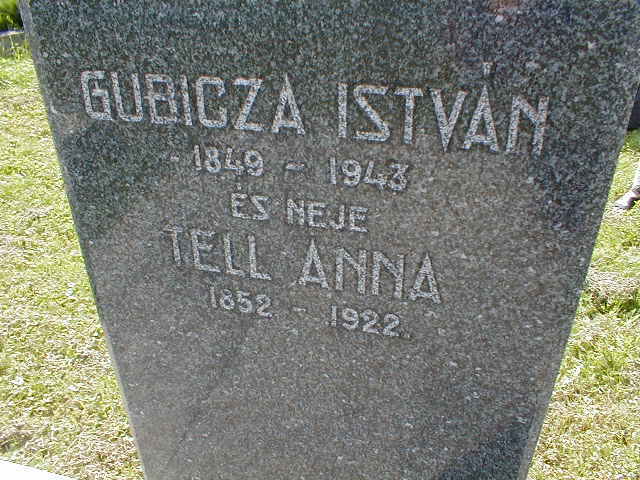 István (1849-1943) Tell Anna