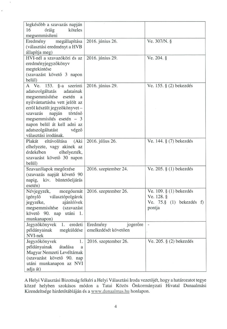 * (2) bekezdés adatszolgáltatás adatainak megsemmisítése esetén a nyilvántartásba vett jelölt az erről készült jegyzőkönyvet szavazás napján történő megsemmisítés esetén 3 napon belül át kell adni az