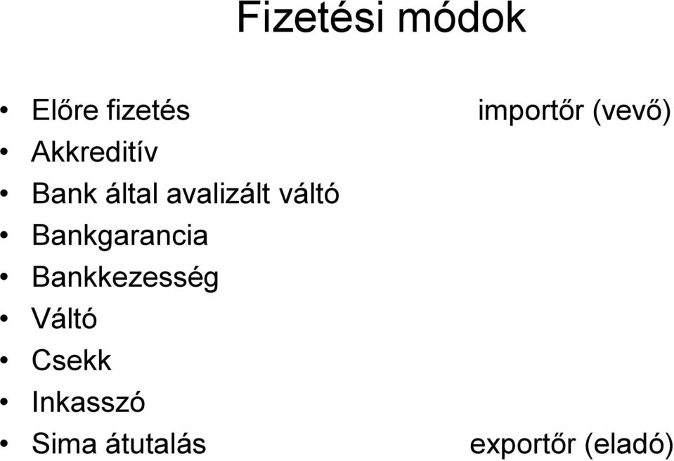 váltó Bankgarancia Bankkezesség Váltó