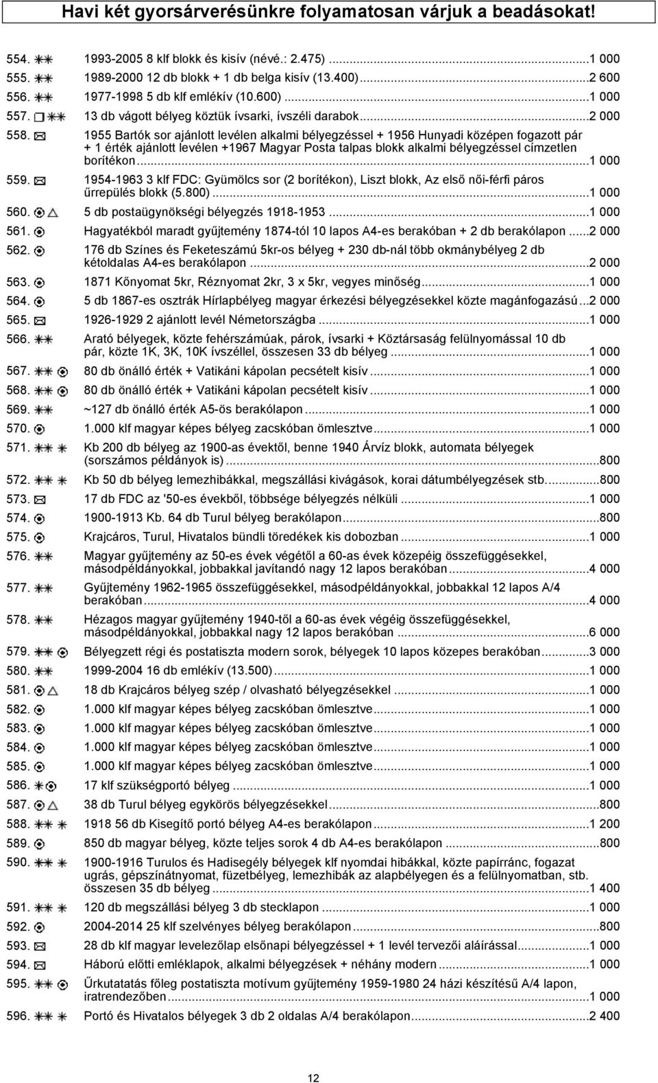1955 Bartók sor ajánlott levélen alkalmi bélyegzéssel + 1956 Hunyadi középen fogazott pár + 1 érték ajánlott levélen +1967 Magyar Posta talpas blokk alkalmi bélyegzéssel címzetlen borítékon...1 000 559.