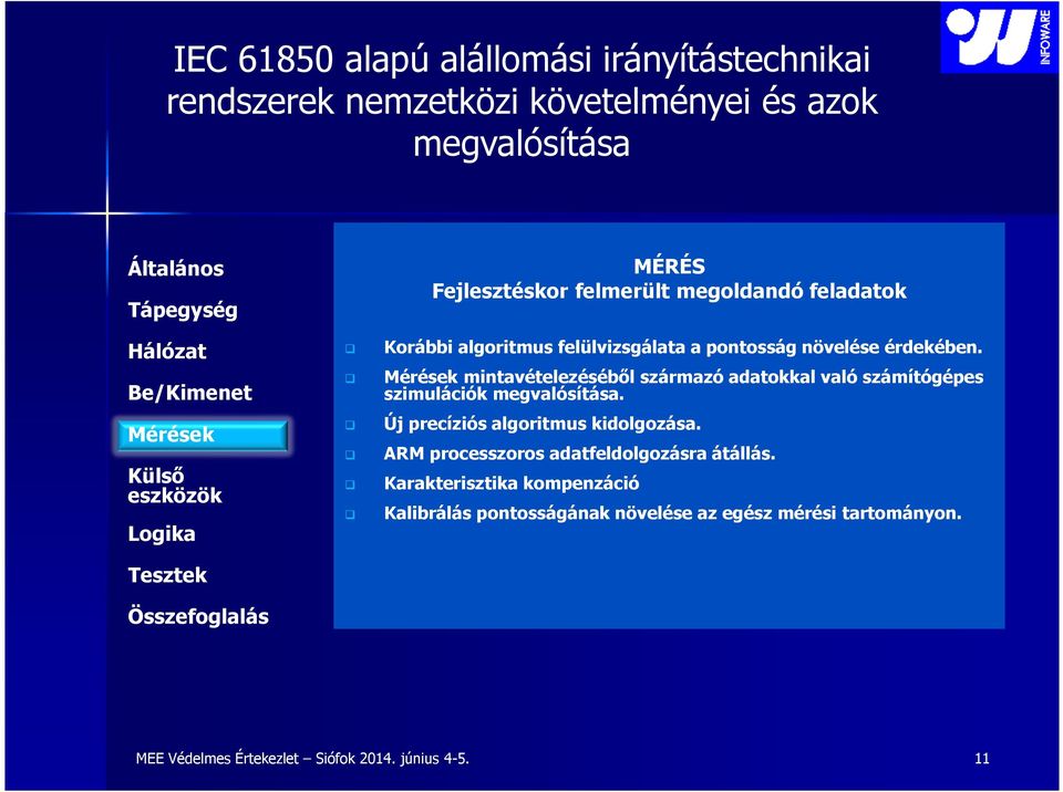 Új precíziós algoritmus kidolgozása. ARM processzoros adatfeldolgozásra átállás.