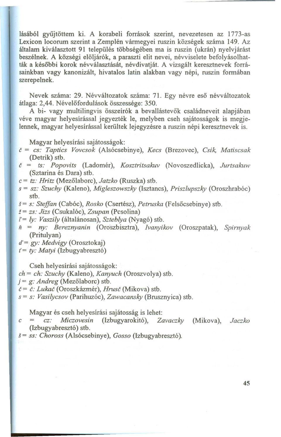 A zempléni ruszin községek elöljáróinak nevei Mária Terézia korában (1772)  - PDF Free Download
