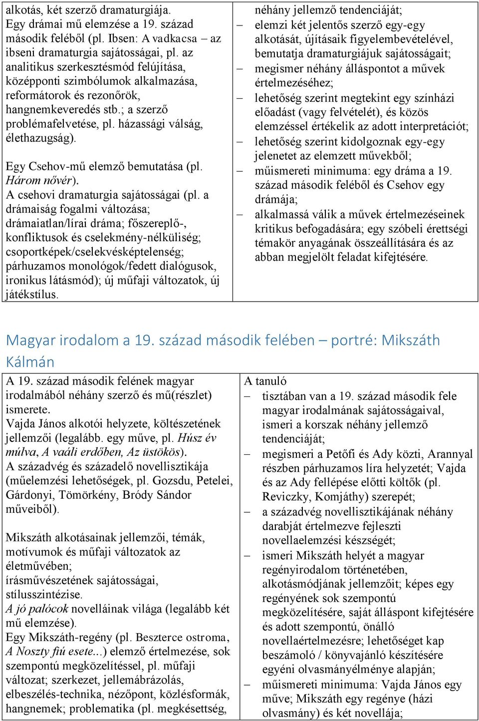 Egy Csehov-mű elemző bemutatása (pl. Három nővér). A csehovi dramaturgia sajátosságai (pl.