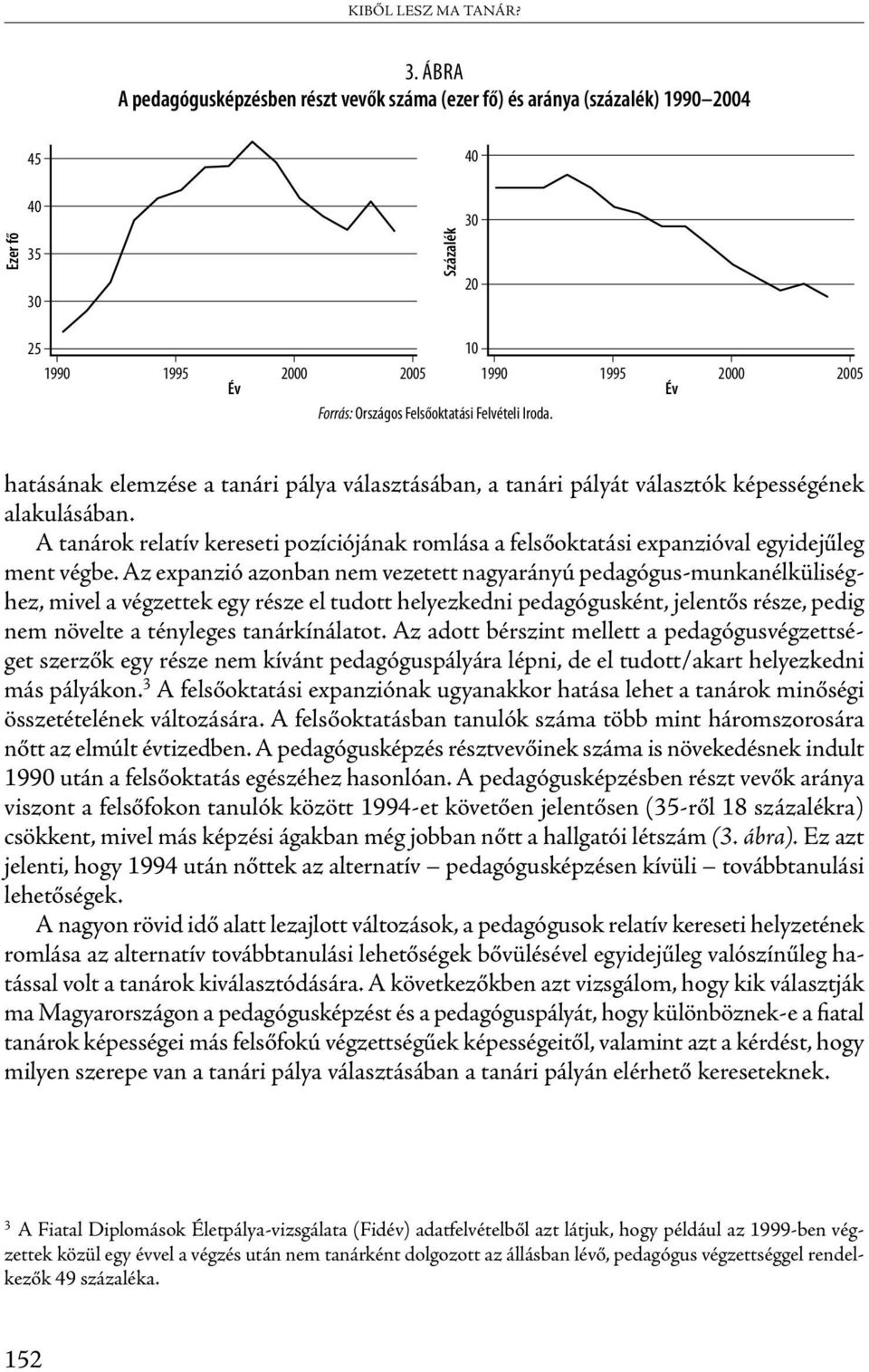 Felsőoktatási Felvételi Iroda. hatásának elemzése a tanári pálya választásában, a tanári pályát választók képességének alakulásában.