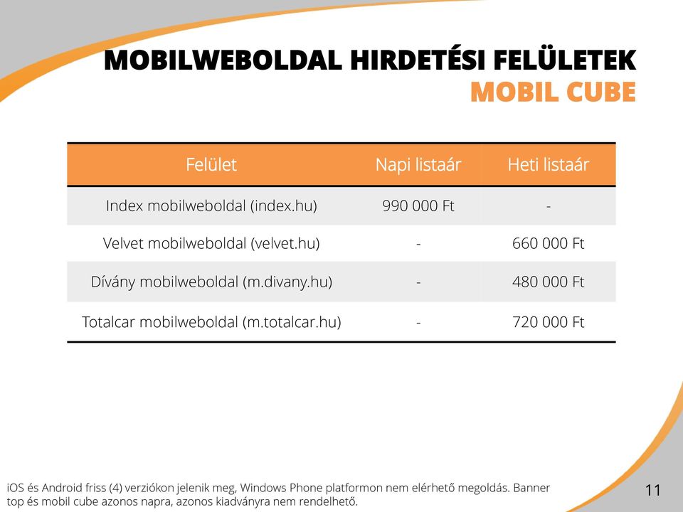 hu) - 480 000 Ft Totalcar mobilweboldal (m.totalcar.