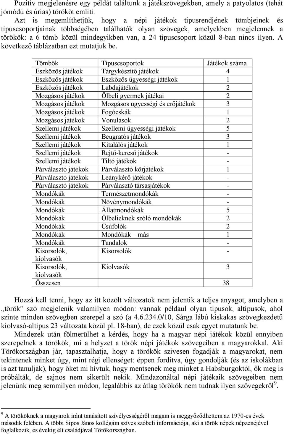 24 típuscsoport közül 8-ban nincs ilyen. A következő táblázatban ezt mutatjuk be.