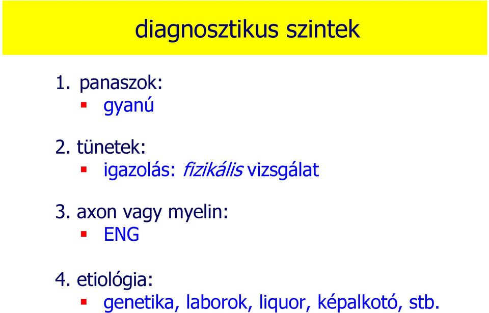 vizsgálat 3. axon vagy myelin: ENG 4.