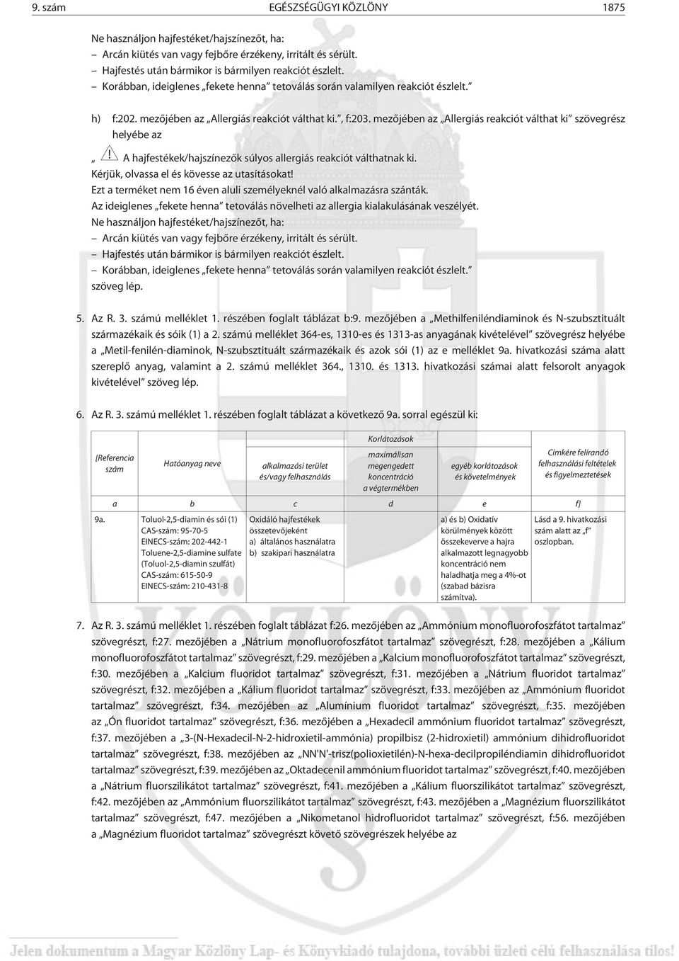 mezõjében az Allergiás reakciót válthat ki szövegrész helyébe az A hajfestékek/hajszínezõk súlyos allergiás reakciót válthatnak ki. Kérjük, olvassa el és kövesse az utasításokat!