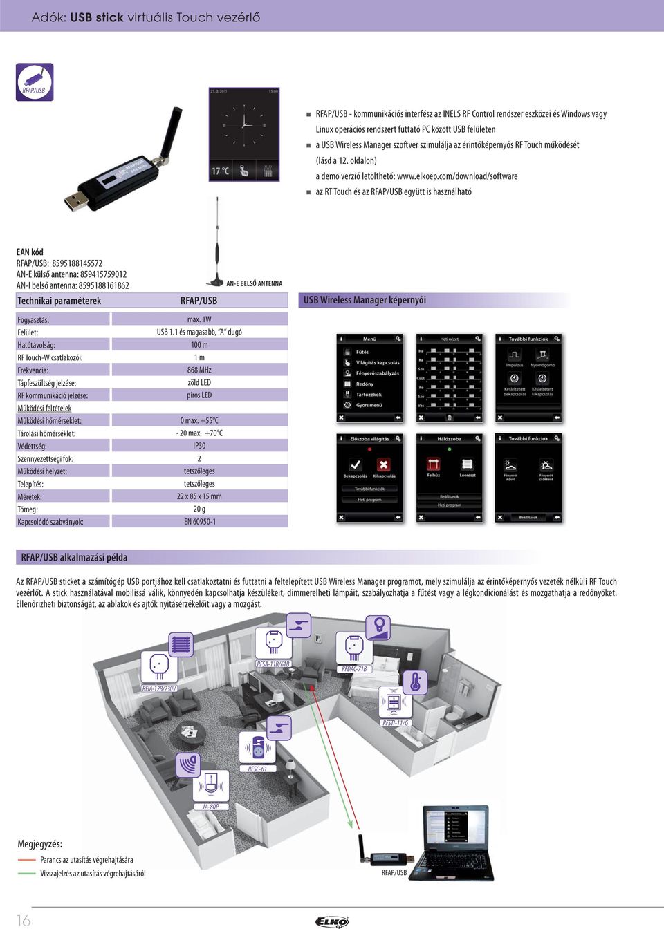 com/download/software az RT Touch és az RFAP/USB együtt is használható RFAP/USB: 859518814557 A-E külső antenna: 85941575901 A-I belső antenna: 859518816186 RFAP/USB A-E BESŐ ATEA USB Wireless