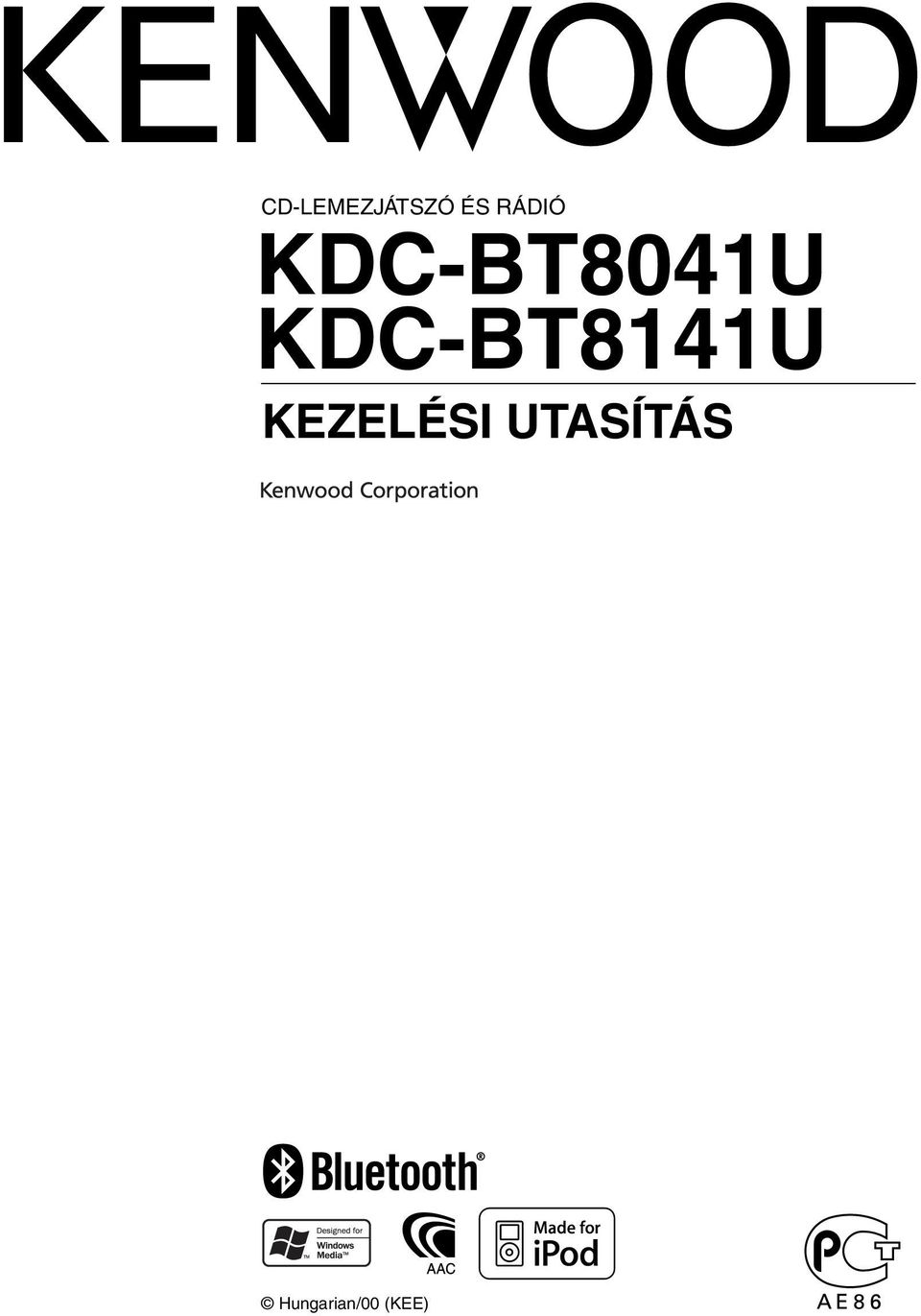 KDC-BT8141U KEZELÉSI
