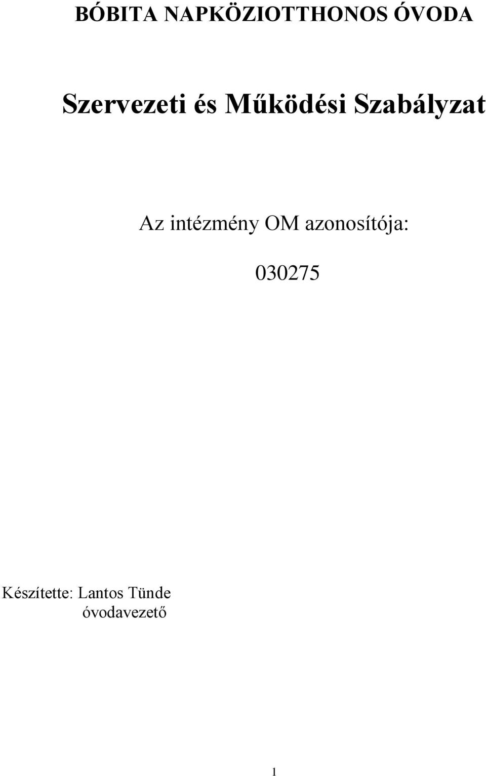 Az intézmény OM azonosítója: