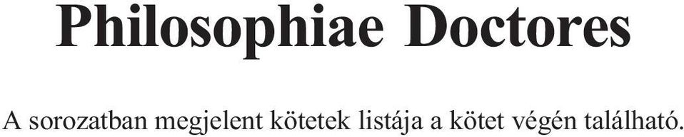 megjelent kötetek