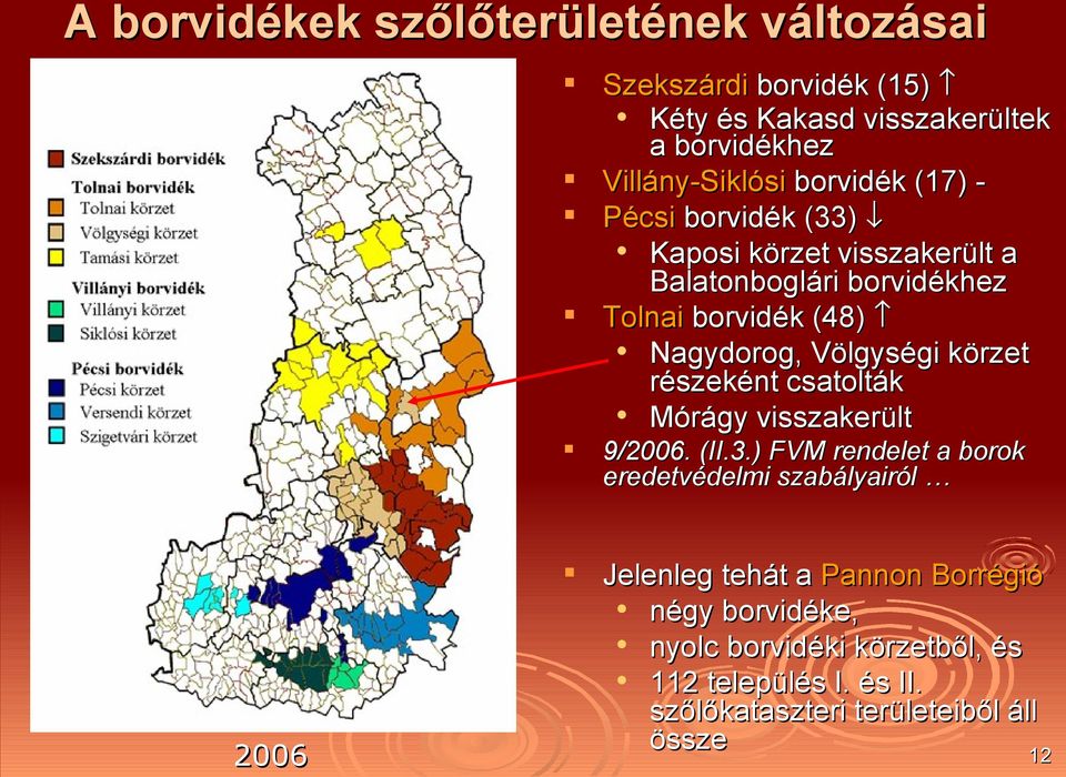 Völgységi körzet ként csatolták Mórágy visszakerült 9/2006. (II.3.