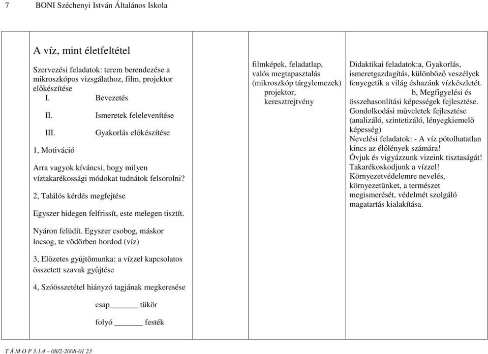 2, Találós kérdés megfejtése Egyszer hidegen felfrissít, este melegen tisztít. Nyáron felüdít.