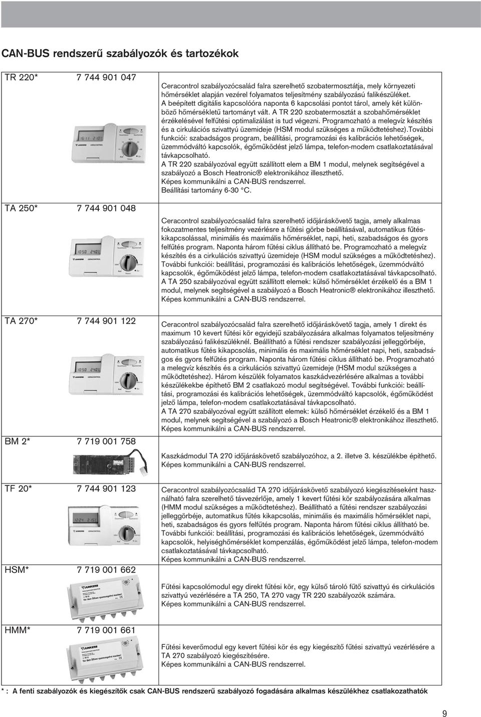 A TR 220 szobatermosztát a szobahõmérséklet érzékelésével felfûtési optimalizálást is tud végezni.