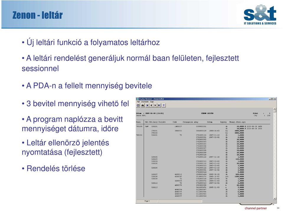 mennyiség bevitele 3 bevitel mennyiség vihető fel A program naplózza a bevitt