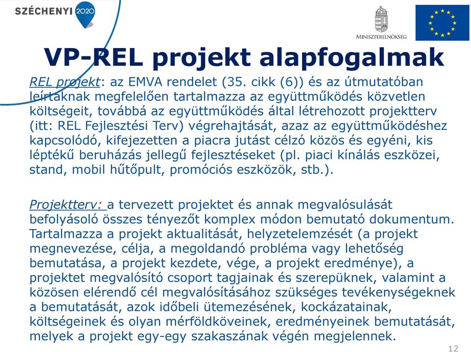 azaz az együttműködéshez kapcsolódó, kifejezetten a piacra jutást célzó közös és egyéni, kis léptékű beruházás jellegű fejlesztéseket (pl.