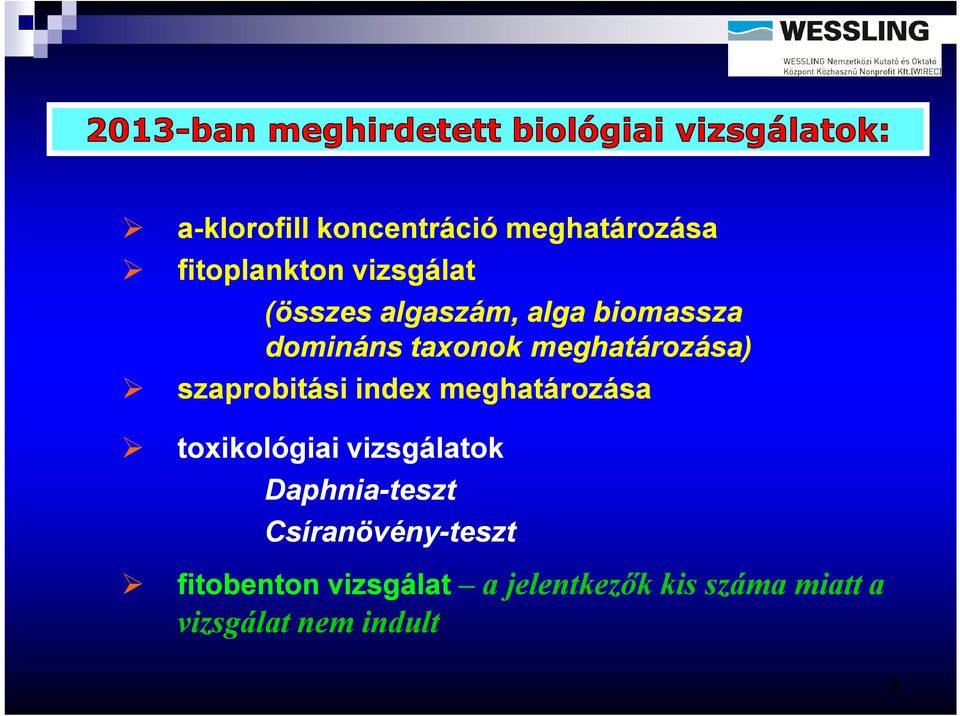 index meghatározása toxikológiai vizsgálatok Daphnia-teszt