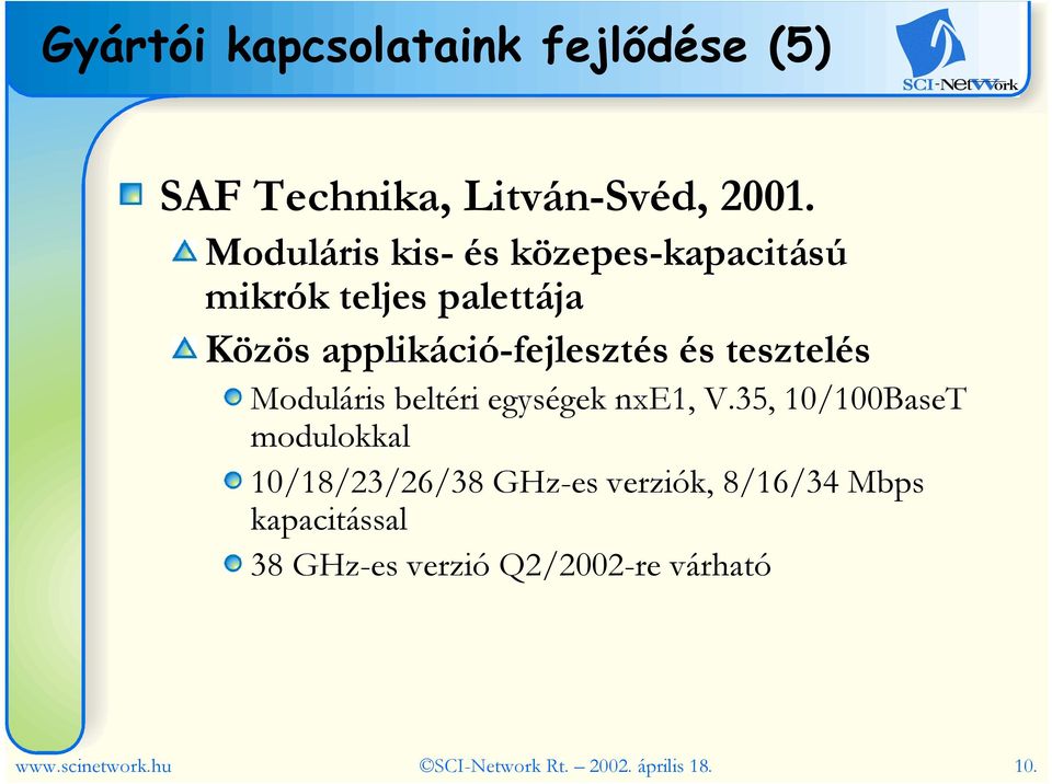 tesztelés Moduláris beltéri egységek nxe1, V.