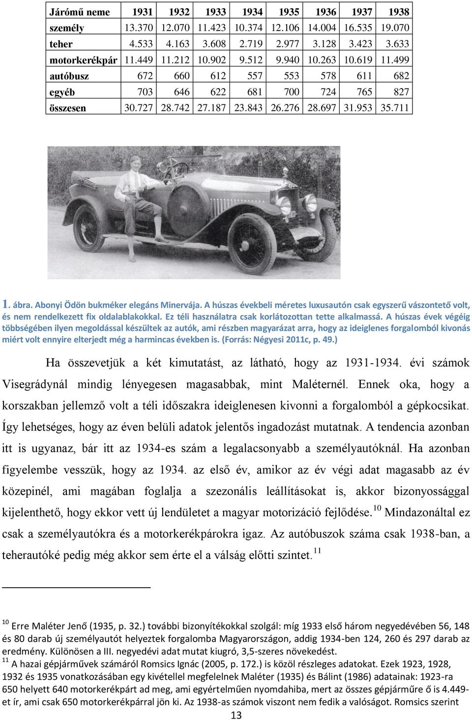 Abonyi Ödön bukméker elegáns Minervája. A húszas évekbeli méretes luxusautón csak egyszerű vászontető volt, és nem rendelkezett fix oldalablakokkal.