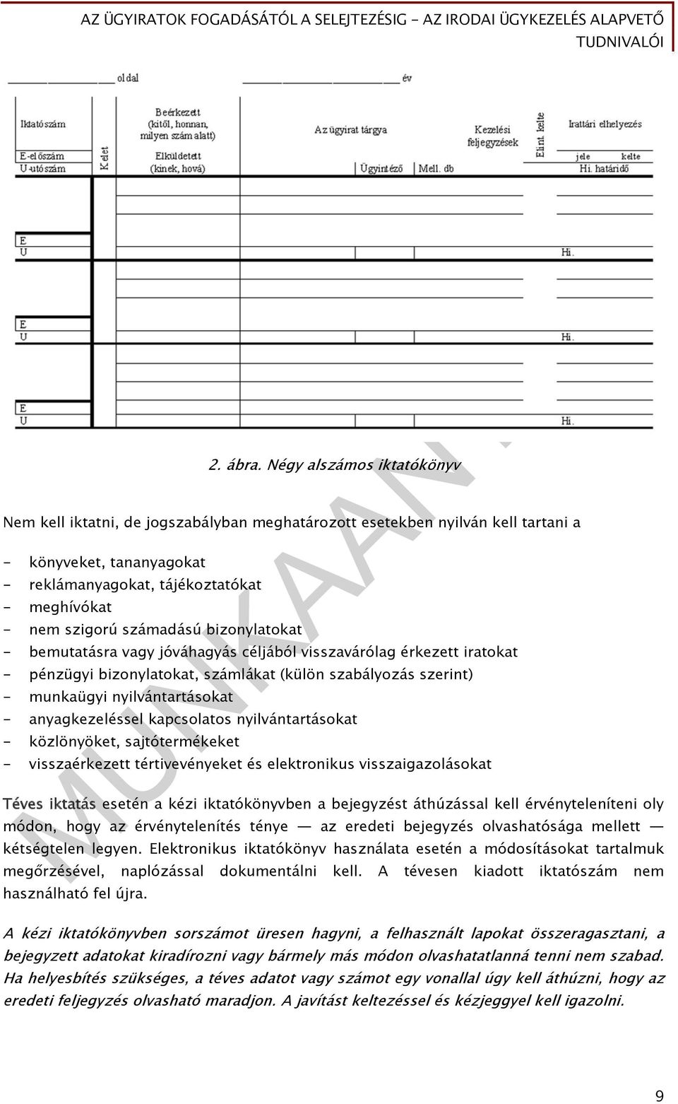 számadású bizonylatokat - bemutatásra vagy jóváhagyás céljából visszavárólag érkezett iratokat - pénzügyi bizonylatokat, számlákat (külön szabályozás szerint) - munkaügyi nyilvántartásokat -