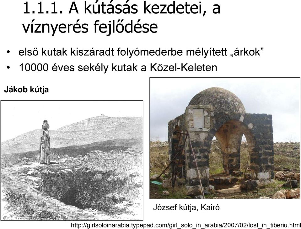 a Közel-Keleten Jákob kútja József kútja, Kairó