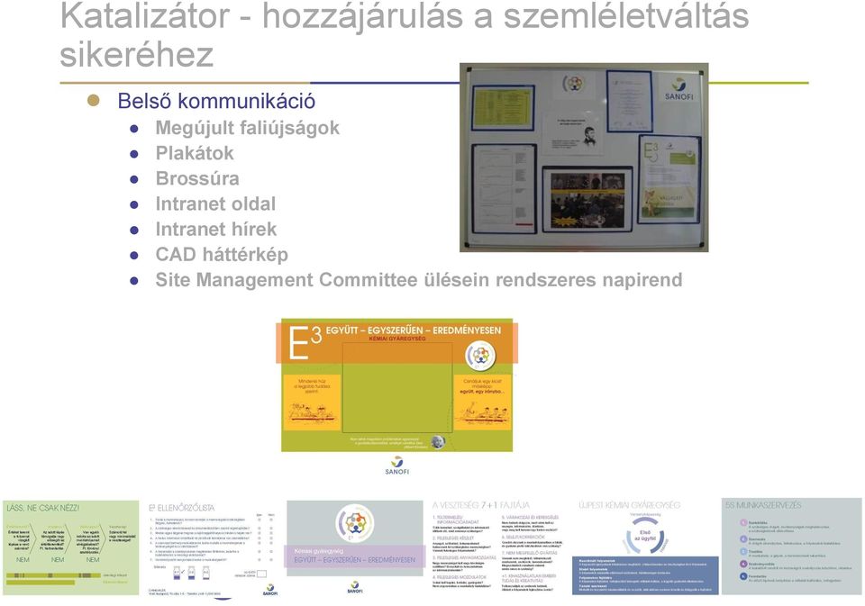 Intranet oldal Intranet hírek CAD háttérkép Site Management