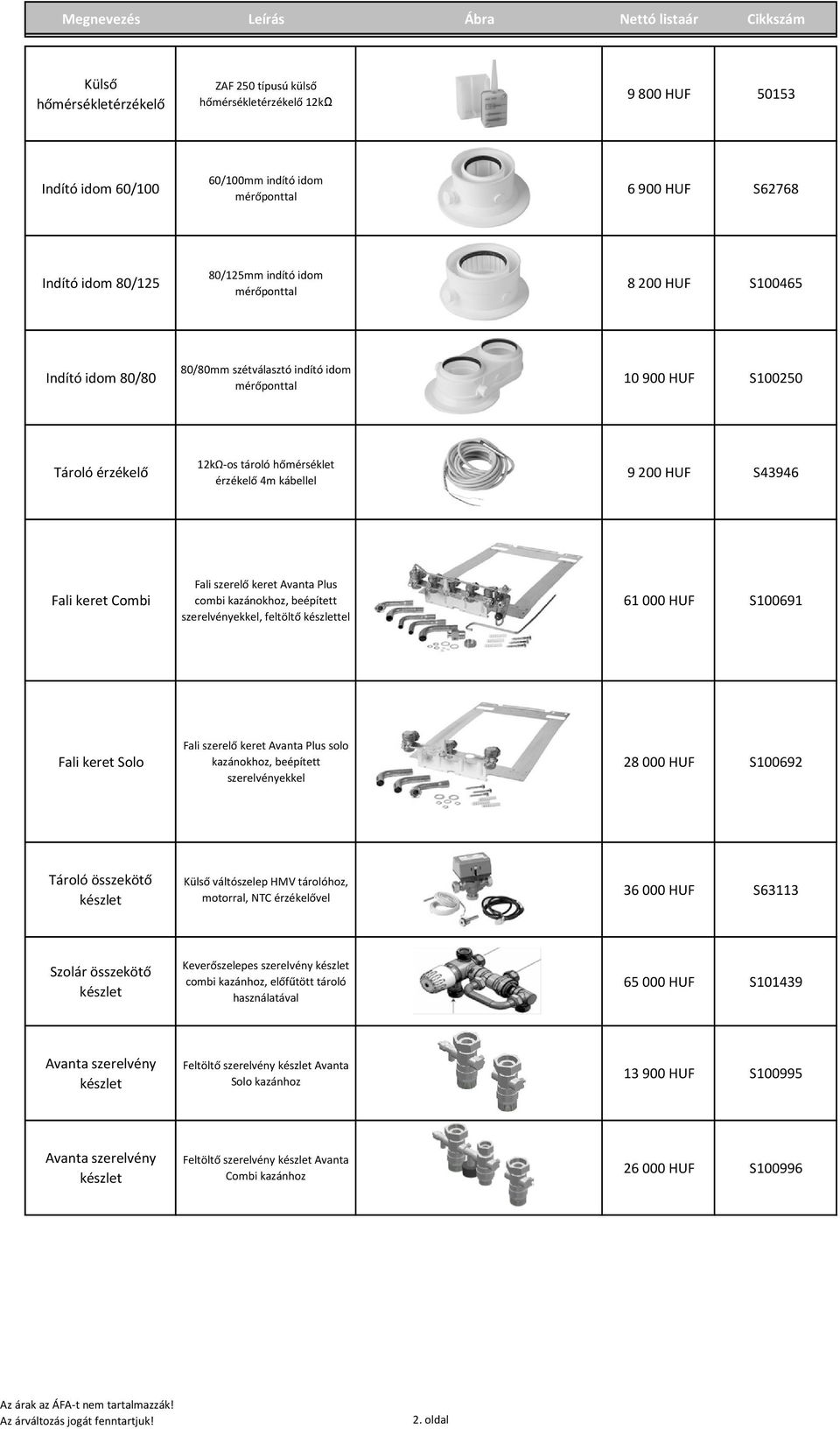 hőmérséklet érzékelő 4m kábellel 9 200 HUF S43946 Fali keret Combi Fali szerelő keret Avanta Plus combi kazánokhoz, beépített szerelvényekkel, feltöltő készlettel 61 000 HUF S100691 Fali keret Solo