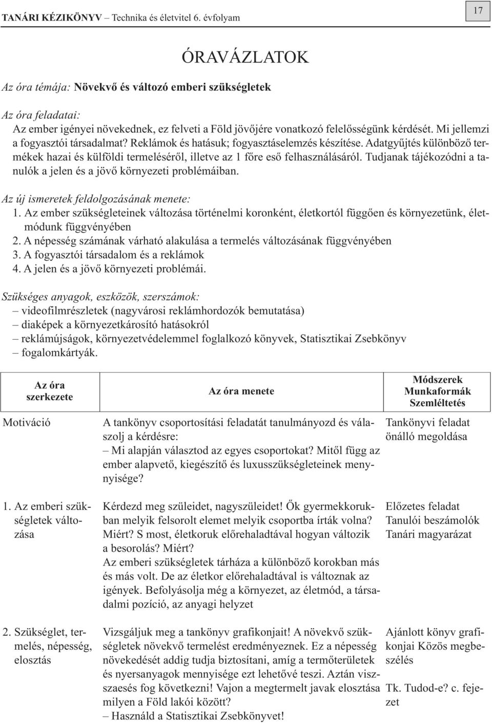 Mi jellemzi a fogyasztói társadalmat? Reklámok és hatásuk; fogyasztáselemzés készítése. Adatgyűjtés különböző termékek hazai és külföldi termeléséről, illetve az 1 főre eső felhasználásáról.